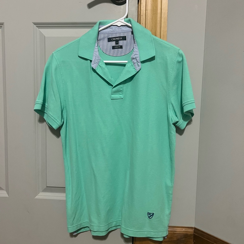 Daniel Cremieux Green Polo Shirt Lightweight Cotton